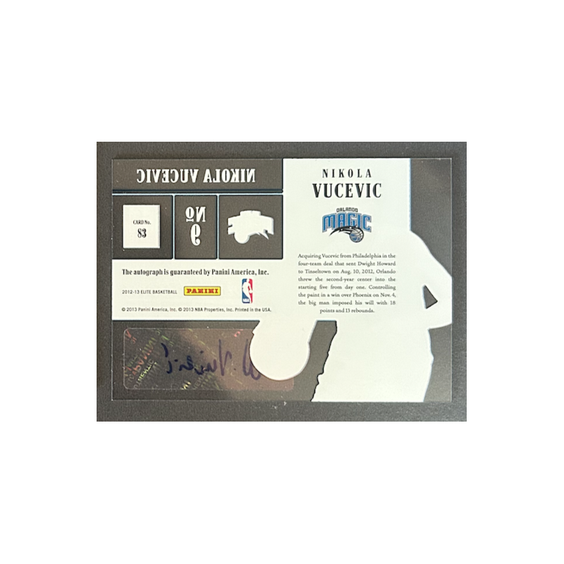 NIKOLA VUCEVIC 2012-13 Panini Elite Rookie Inscriptions - 83