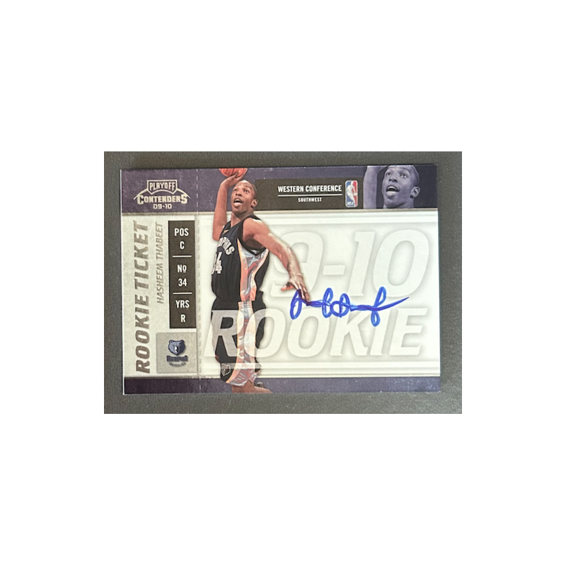 HASHEEM THABEET 2009-10 Playoff Contenders rookie ticket autograph