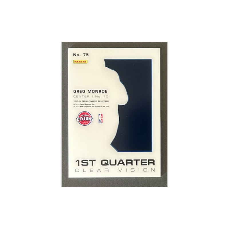 GREG MONROE 2013-14 Pinnacle Clear Vision 1st Quarter - 75