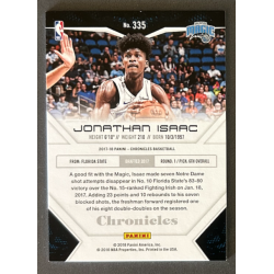 JONATHAN ISAAC 2017-18 Momentum Holo Gold rookie 1/1