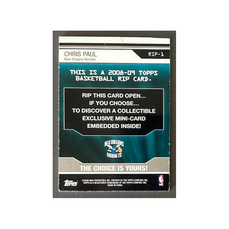 CHRIS PAUL 2008-09 Topps Rip Cards lower level 06/25