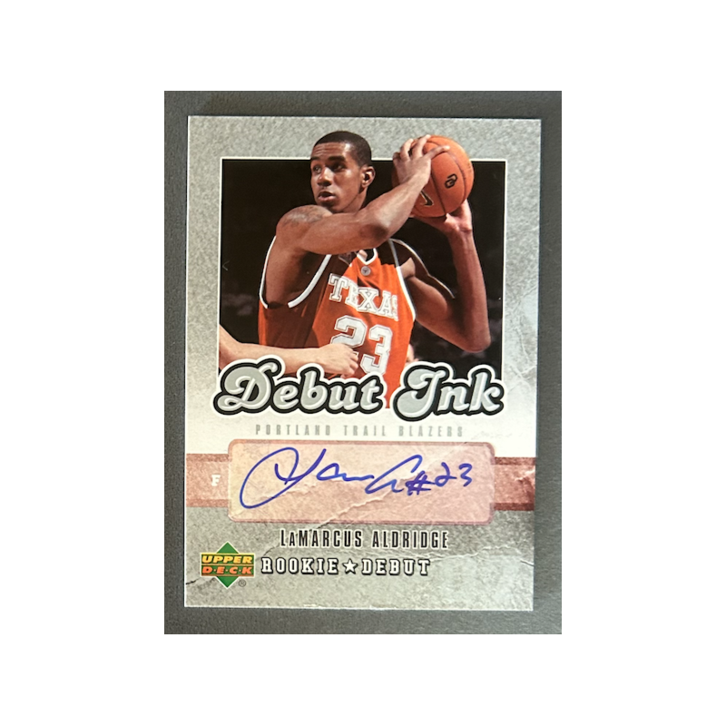 LaMARCUS ALDRIDGE 2006-07 Upper Deck Rookie Debut Ink