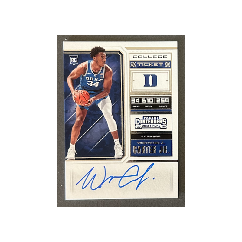 WENDELL CARTER Jr 2018-19 Panini Contenders Draft Picks rookie auto