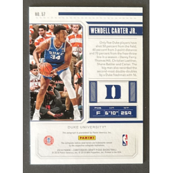 WENDELL CARTER Jr 2018-19 Panini Contenders Draft Picks rookie auto