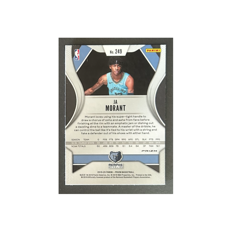 JA MORANT 2019-20 Panini Prizm Prizm Silver rookie - 249