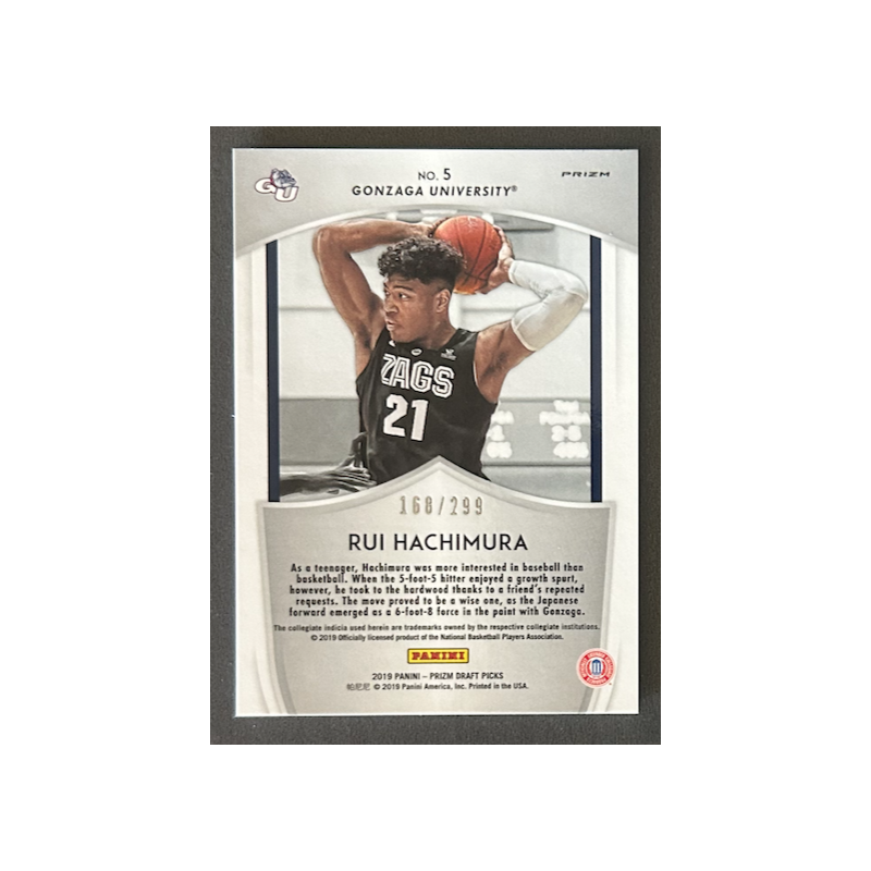 RUI HACHIMURA 2019-20 Panini Prizm Draft Picks Prizm Wave 168/299