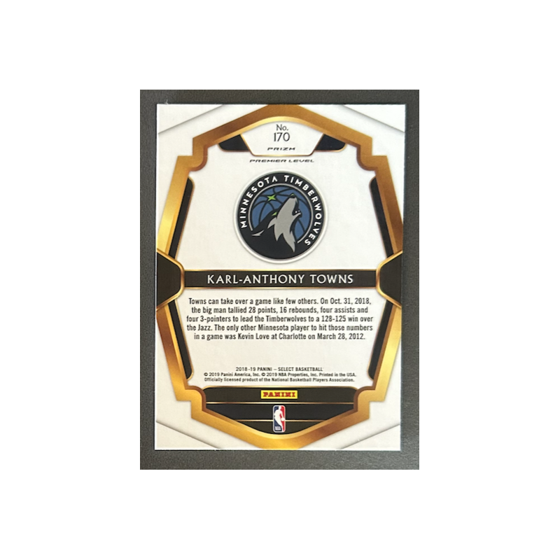 Karl-Anthony Towns 2018-19 Panini Select prizm - 170