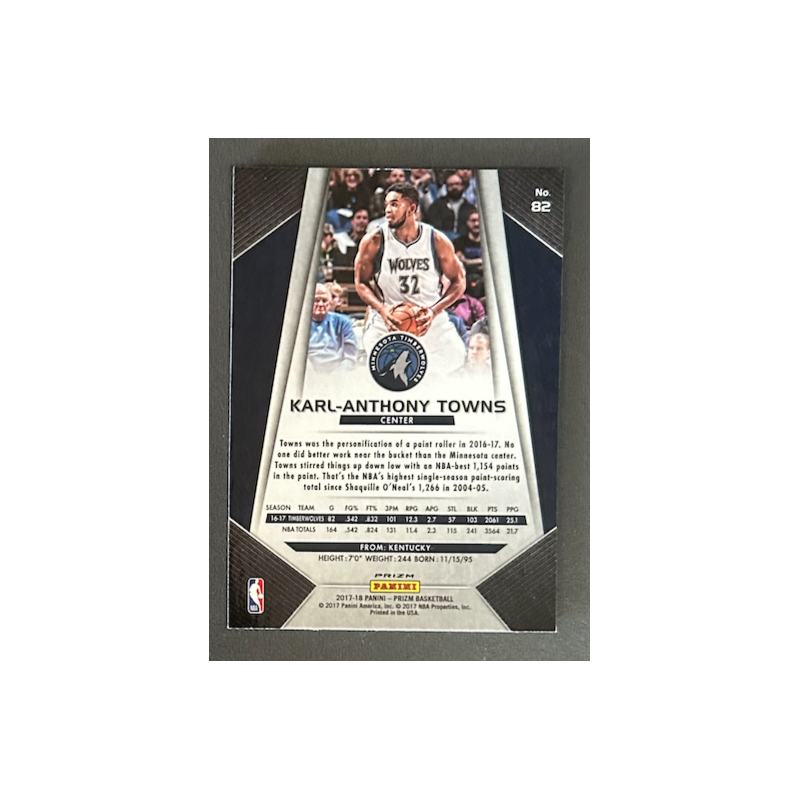 Karl-Anthony Towns 2017-18 Panini Prizm Red White and Blue - 82