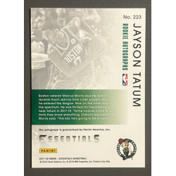 JAYSON TATUM 2017-18 Panini Essentials rookie autograph 58/99