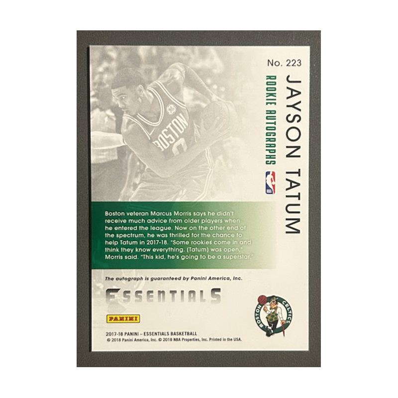 JAYSON TATUM 2017-18 Panini Essentials rookie autograph 58/99