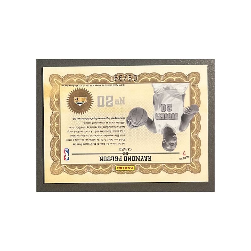 RAYMOND FELTON 2010-11 Panini Gold Standard Gold Stars Signatures