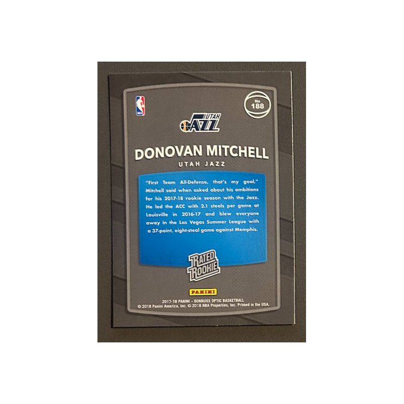 DONOVAN MITCHELL 2017-18 Donruss Rated rookie - 188