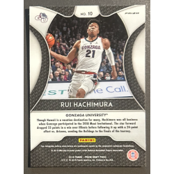 RUI HACHIMURA 2019-20 Panini Prizm Draft Picks Purple prizm rookie