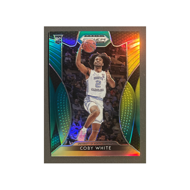 COBY WHITE 2019-20 Panini Prizm Draft Picks Green and Yellow rookie