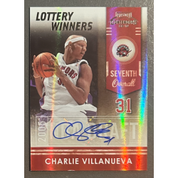CHARLIE VILLANUEVA 2009-10 Playoff Contenders Lottery Autograph /10