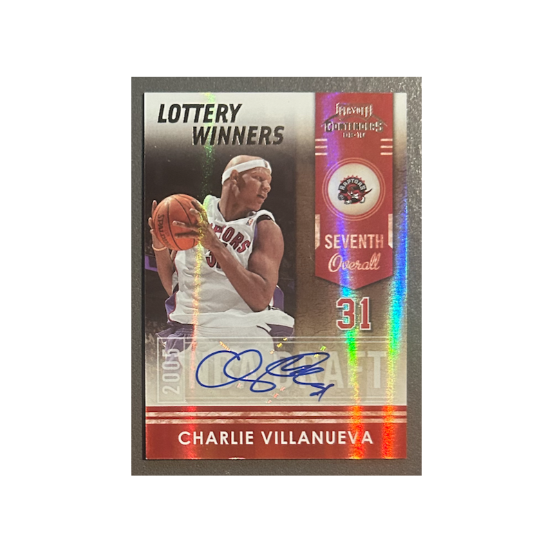 CHARLIE VILLANUEVA 2009-10 Playoff Contenders Lottery Autograph /10