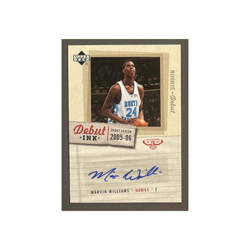 MARVIN WILLIAMS 2005-06 Upper Deck Rookie Debut Ink