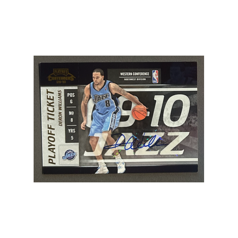 DERON WILLIAMS 2009-10 Playoff Contenders Playoff Tickets Autograph