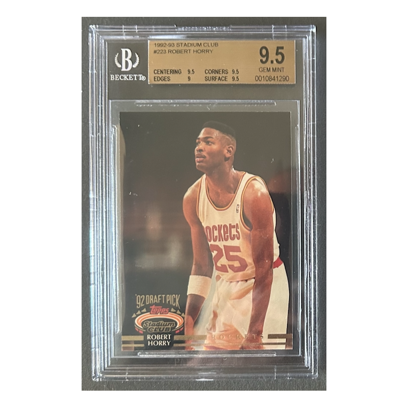 ROBERT HORRY 1992-93 TOPPS STADIUM CLUB rookie BGS 9.5