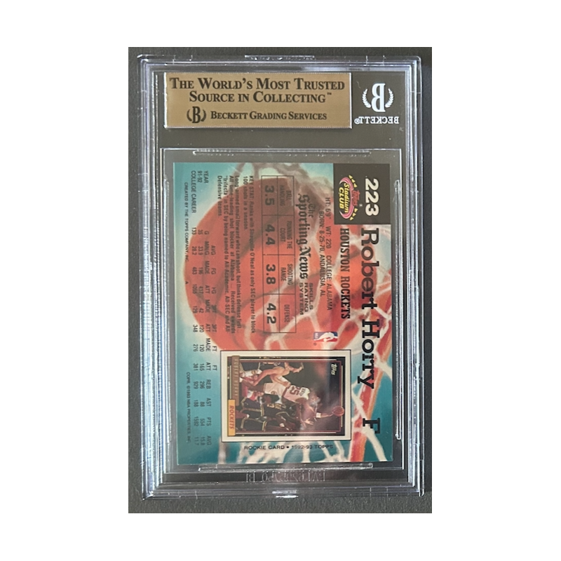 ROBERT HORRY 1992-93 TOPPS STADIUM CLUB rookie BGS 9.5