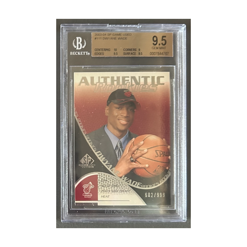 DWYANE WADE 2003-04 SP GAME USED Rookie 602/999 BGS 9.5