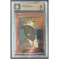 KEVIN GARNETT 1995-96 TOPPS FINEST Rookie BGS 9