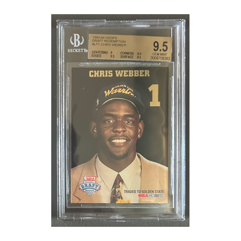 CHRIS WEBBER 1993-94 HOOPS Draft redemption rookie BGS 9.5