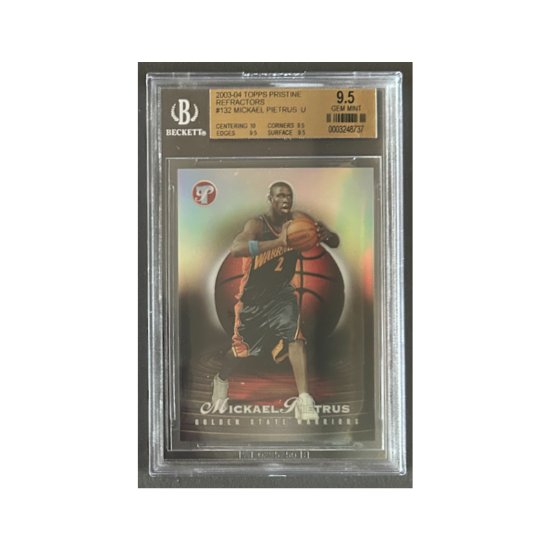 MICKAEL PIETRUS 2003-04 TOPPS PRISTINE REFRACTOR U BGS 9.5