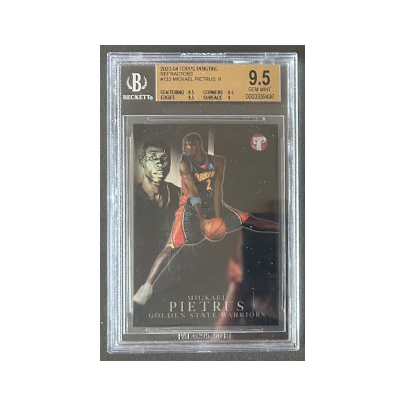 MICKAEL PIETRUS 2003-04 TOPPS PRISTINE REFRACTOR R BGS 9.5