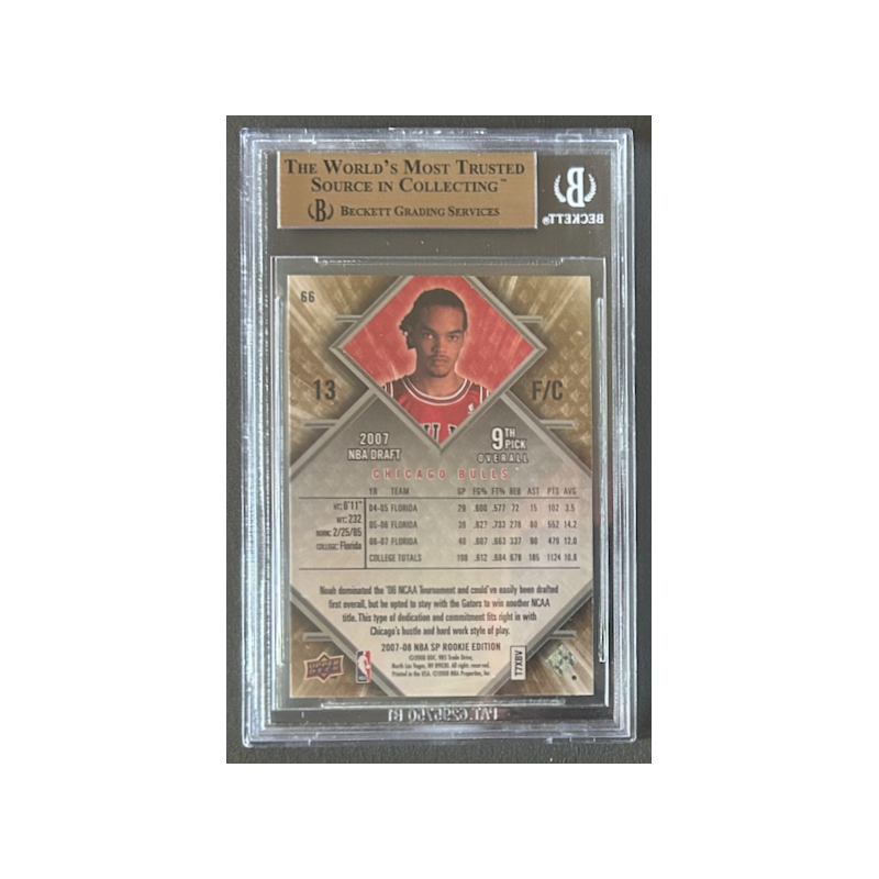 JOAKIM NOAH 2007-08 SP ROOKIE EDITION rookie BGS 9.5