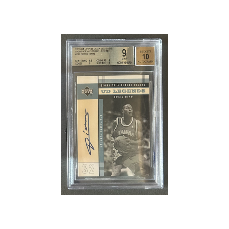 BORIS DIAW 2003-04 UD LEGENDS SIGNS OF THE FUTURE BGS 9