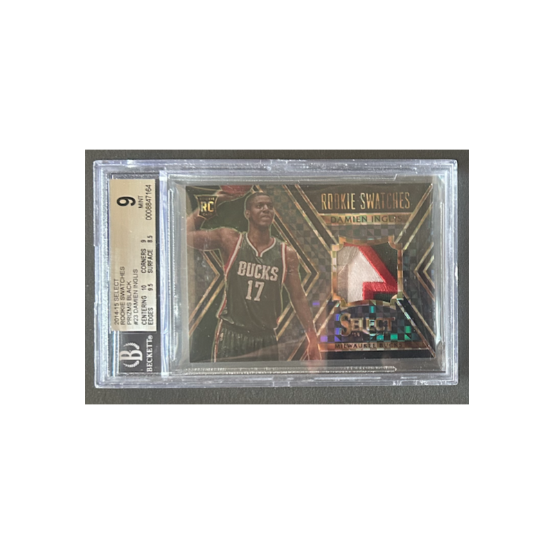 DAMIEN INGLIS 2014-15 SELECT ROOKIE SWATCHES PRIZM BLACK /1