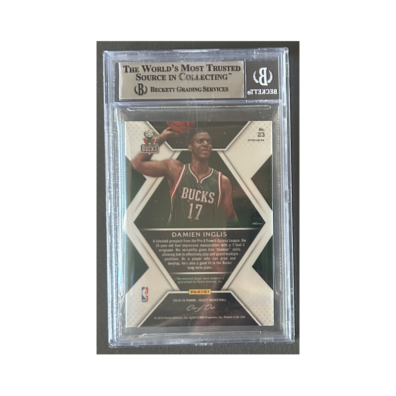 DAMIEN INGLIS 2014-15 SELECT ROOKIE SWATCHES PRIZM BLACK /1