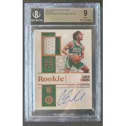 CARSEN EDWARDS 2019-20 PANINI ENCASED Rc JERSEY AUTO BGS 9