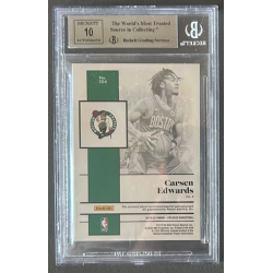 CARSEN EDWARDS 2019-20 PANINI ENCASED Rc JERSEY AUTO BGS 9
