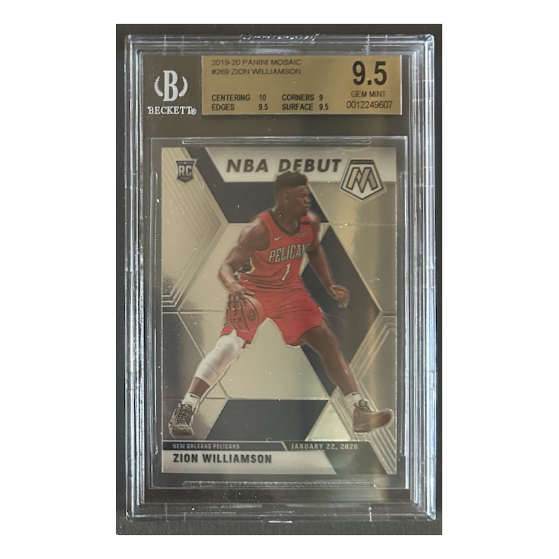ZION WILLIAMSON 2019-20 PANINI MOSAIC Rookie BGS 9.5