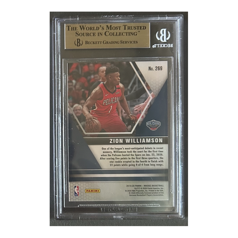ZION WILLIAMSON 2019-20 PANINI MOSAIC Rookie BGS 9.5