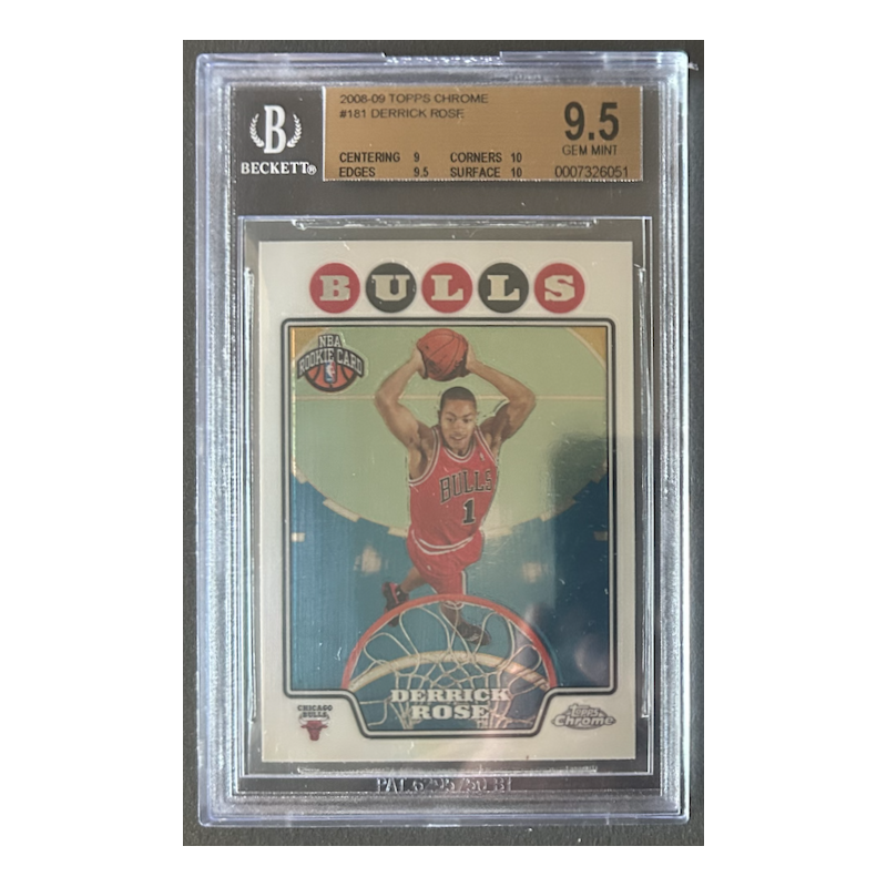 DERRICK ROSE 2008-09 TOPPS CHROME Rookie BGS 9.5