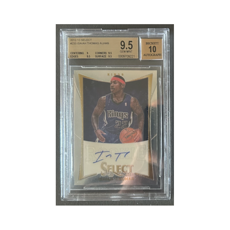 ISAIAH THOMAS 2012-13 Panini SELECT AUTO 341/449 BGS 9.5