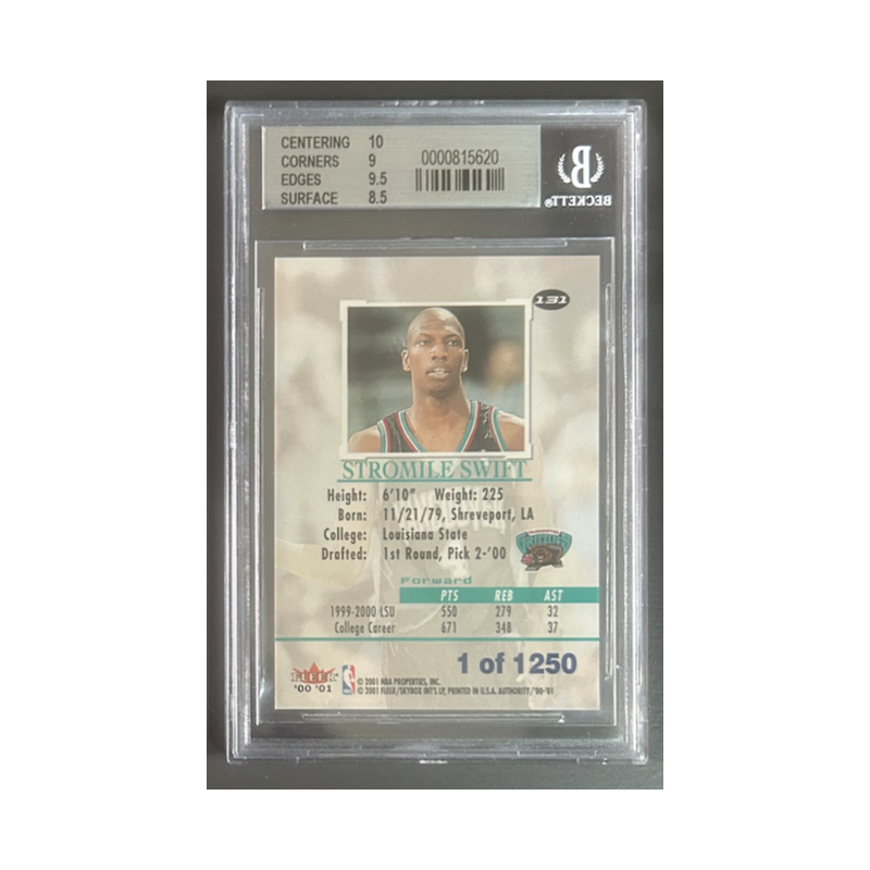 STROMILE SWIFT 2000-01 FLEER AUTHORITY rookie 1/1250 BGS 9
