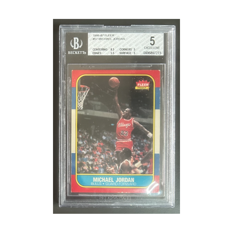 MICHAEL JORDAN 1986-87 FLEER Rookie BGS 5