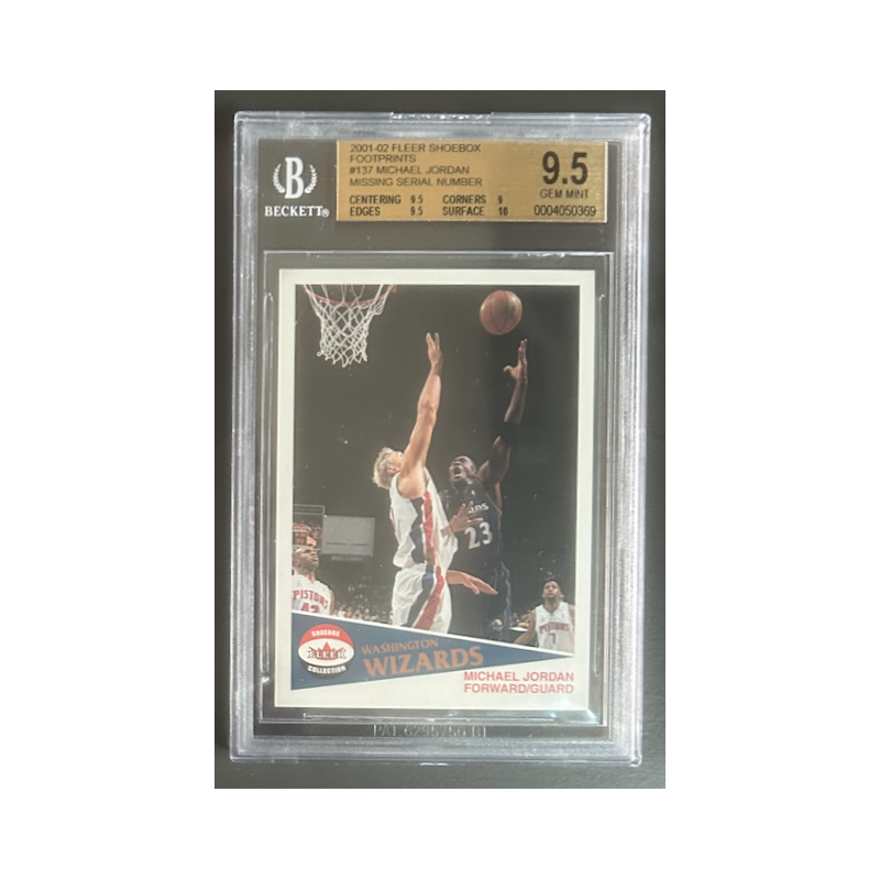 Michael Jordan 2001-02 FLEER SHOEBOX FOOTPRINTS /150 BGS 9.5