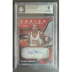 ALLEN IVERSON 2017-18 TOTALLY CERTIFIED SIGNATURES /35 BGS 9