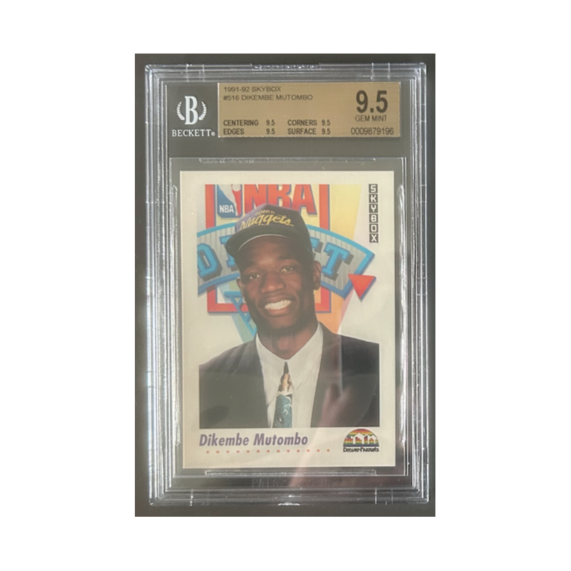DIKEMBE MUTOMBO 1991-92 SKYBOX Rookie BGS 9.5