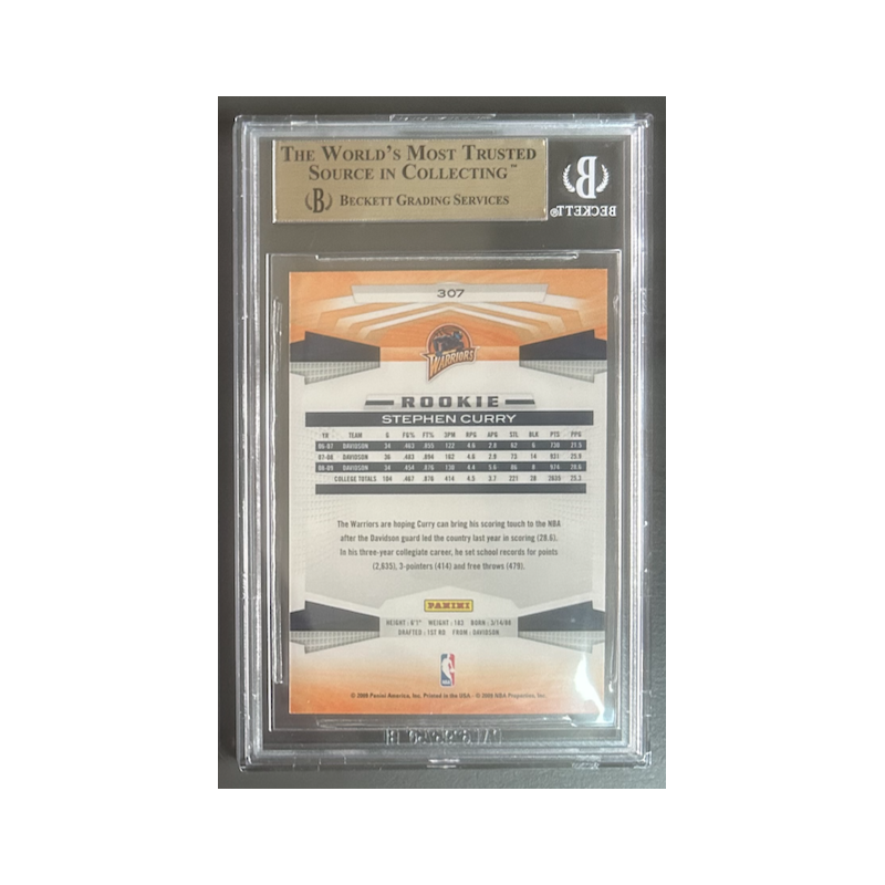 STEPHEN CURRY 2009-10 PANINI Rookie BGS 9.5