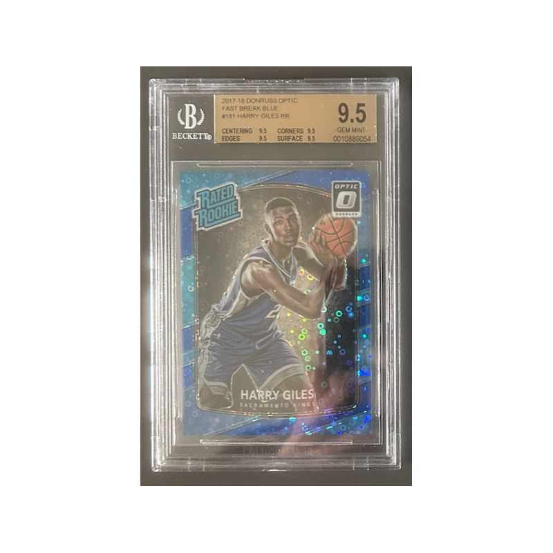 HARRY GILES 2017-18 DONRUSS OPTIC BLUE Rookie 13/50 BGS 9.5