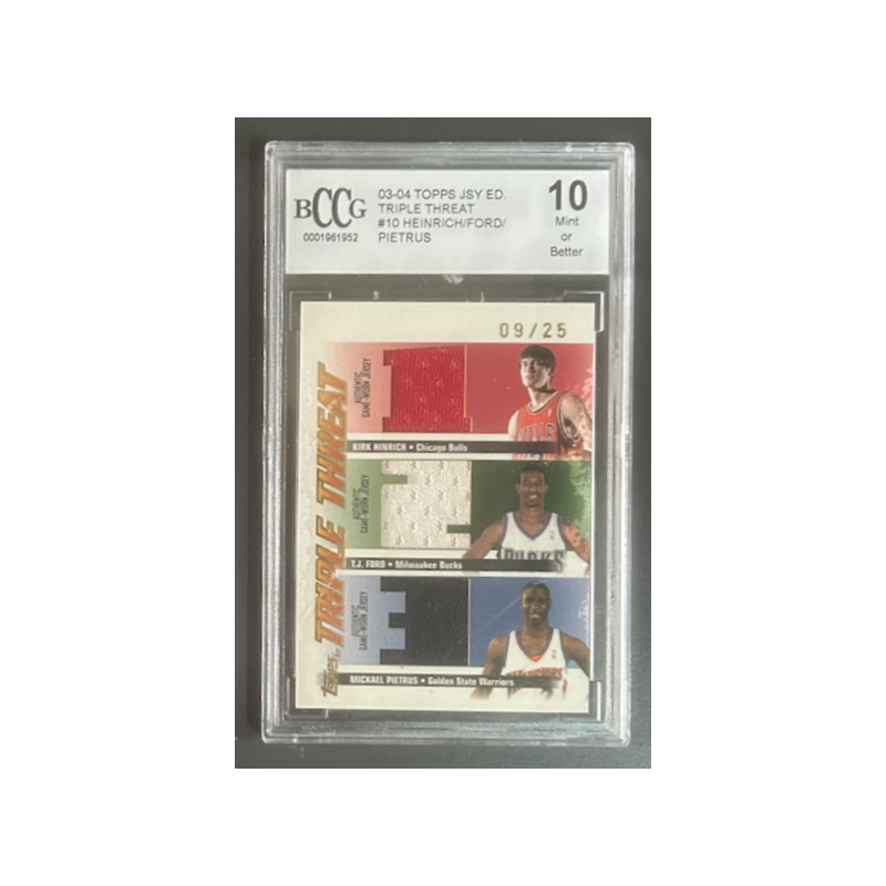 HINRICH / FORD / PIETRUS 2003-04 TOPPS JERSEY EDITION 09/25