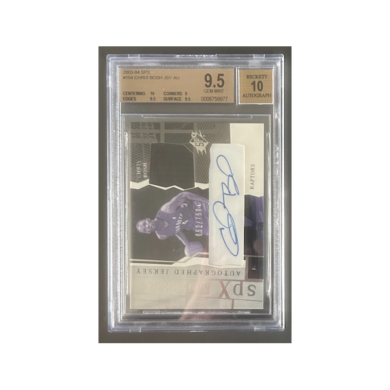 CHRIS BOSH 2003-04 SPX ROOKIE JERSEY AUTO 52/750 BGS 9.5