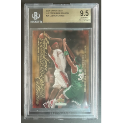 Lebron James 2004 UPPER DECK LJ FRESHMAN SEASON BGS 9.5