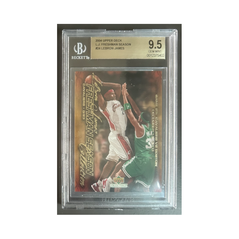 Lebron James 2004 UPPER DECK LJ FRESHMAN SEASON BGS 9.5